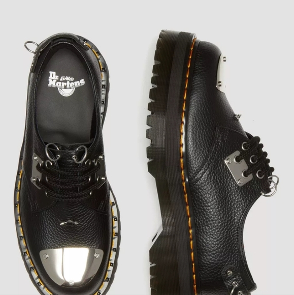 Dr. Martens 1461 Piercing Milled Nappa Leather Platform Shoes - Picture 3 of 5